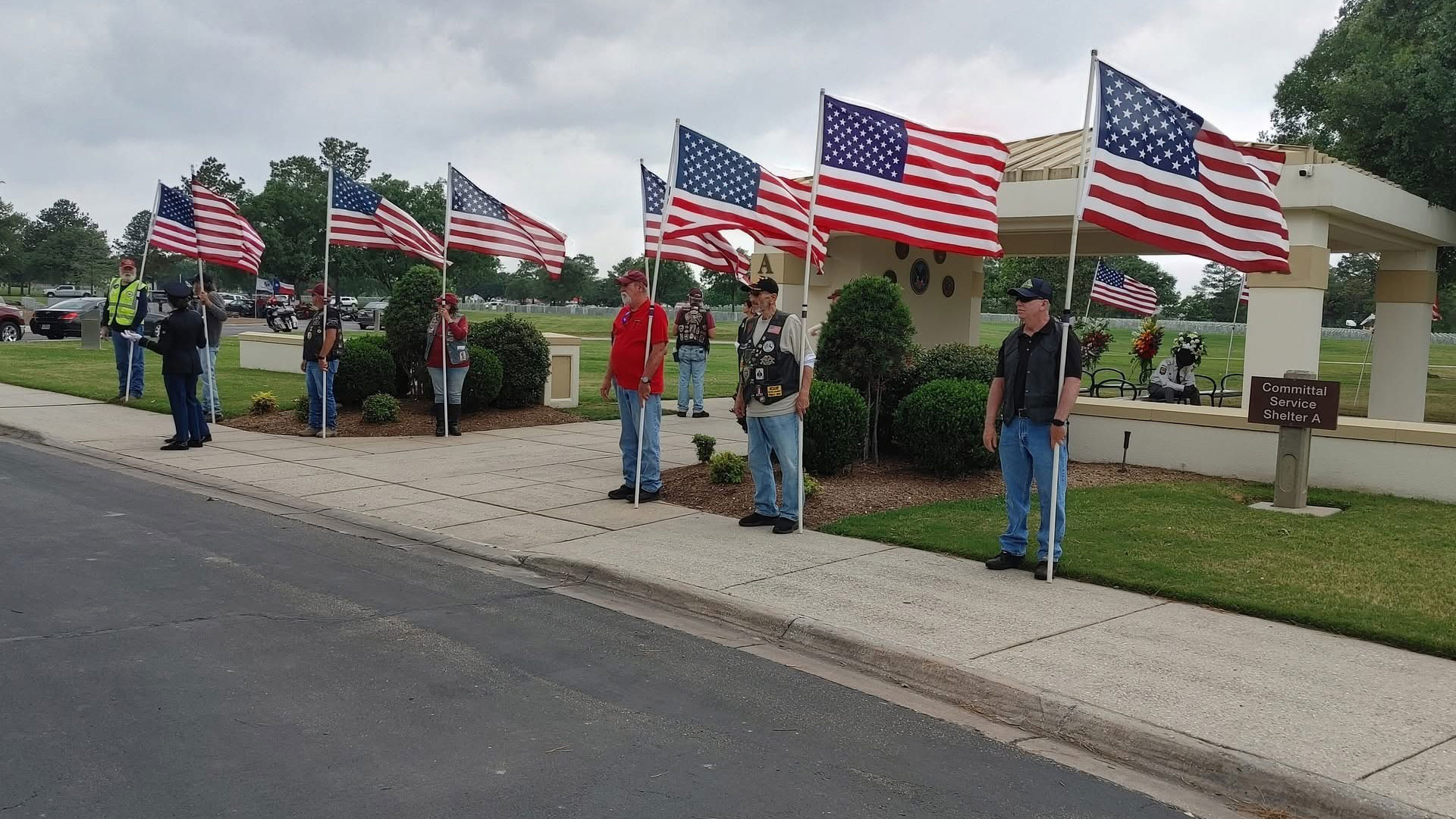 PGR members holding flags