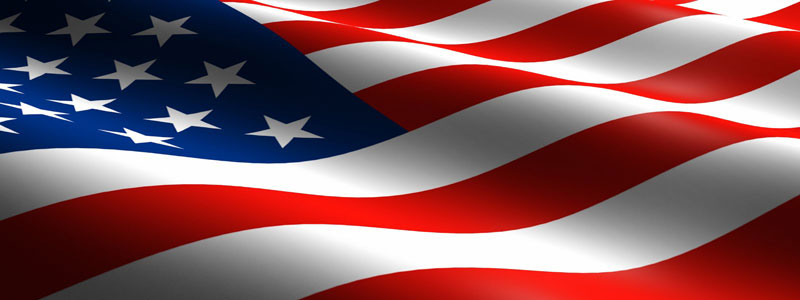 Image of American flag waving